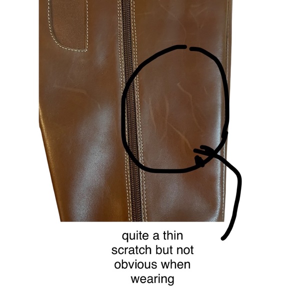 Anne Klein Heeled Brown Boots shoes, Size 7.5 - Picture 8 of 9